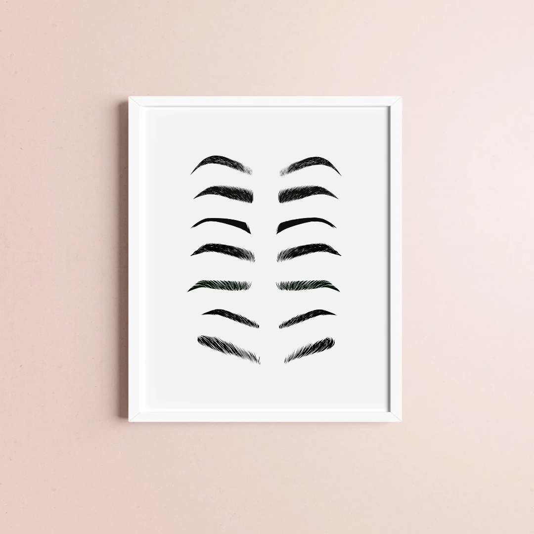 Eyebrow Shape Image Print | Salon Print | Salon Supplies