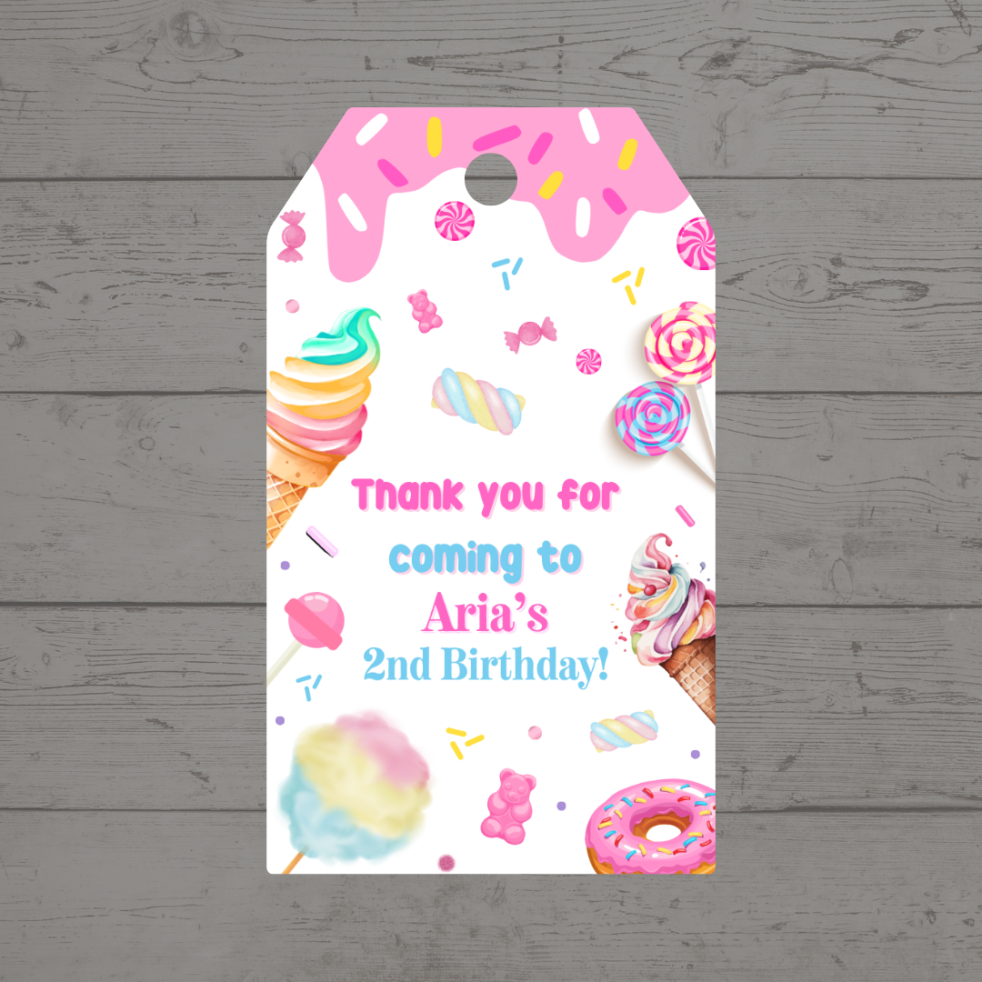 Candy Sweet Gift Tags | Candy Sweet Birthday Gift Tags | Rectangle Gift Tags - Dinky Designs