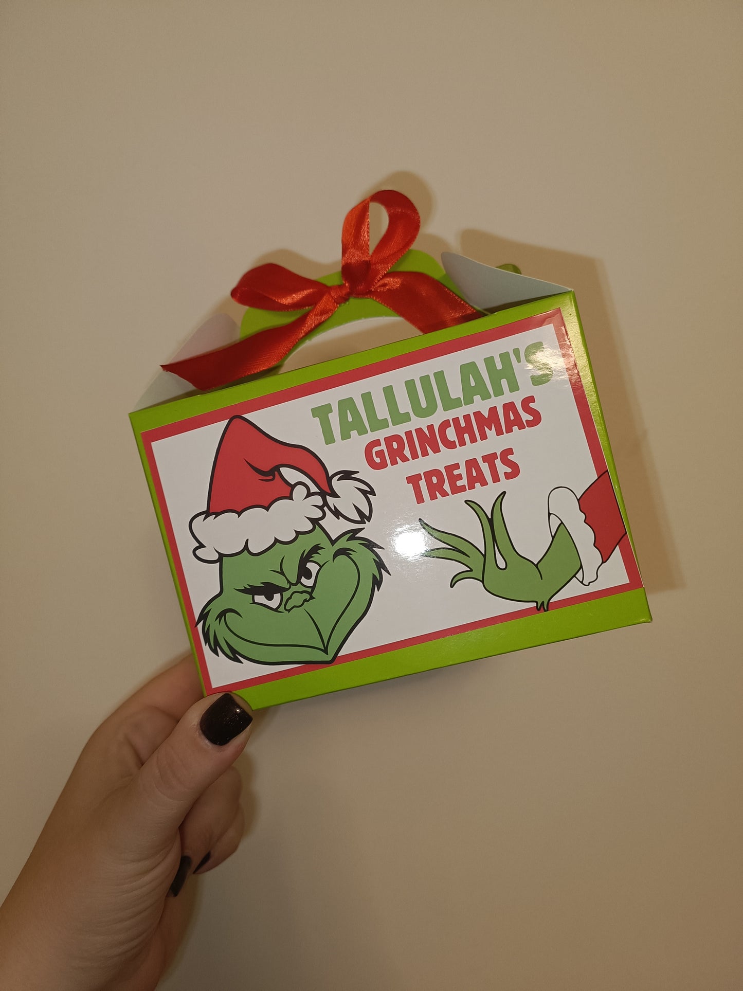 Christmas Party Boxes | Treat Boxes | Grinch Design | Christmas Eve Decor | Party Bags