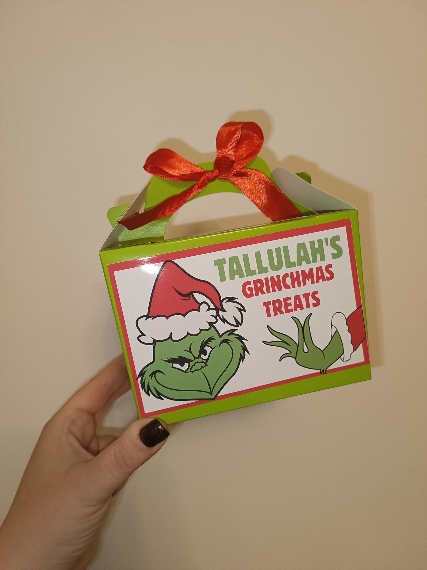Christmas Party Boxes | Treat Boxes | Grinch Design | Christmas Eve Decor | Party Bags