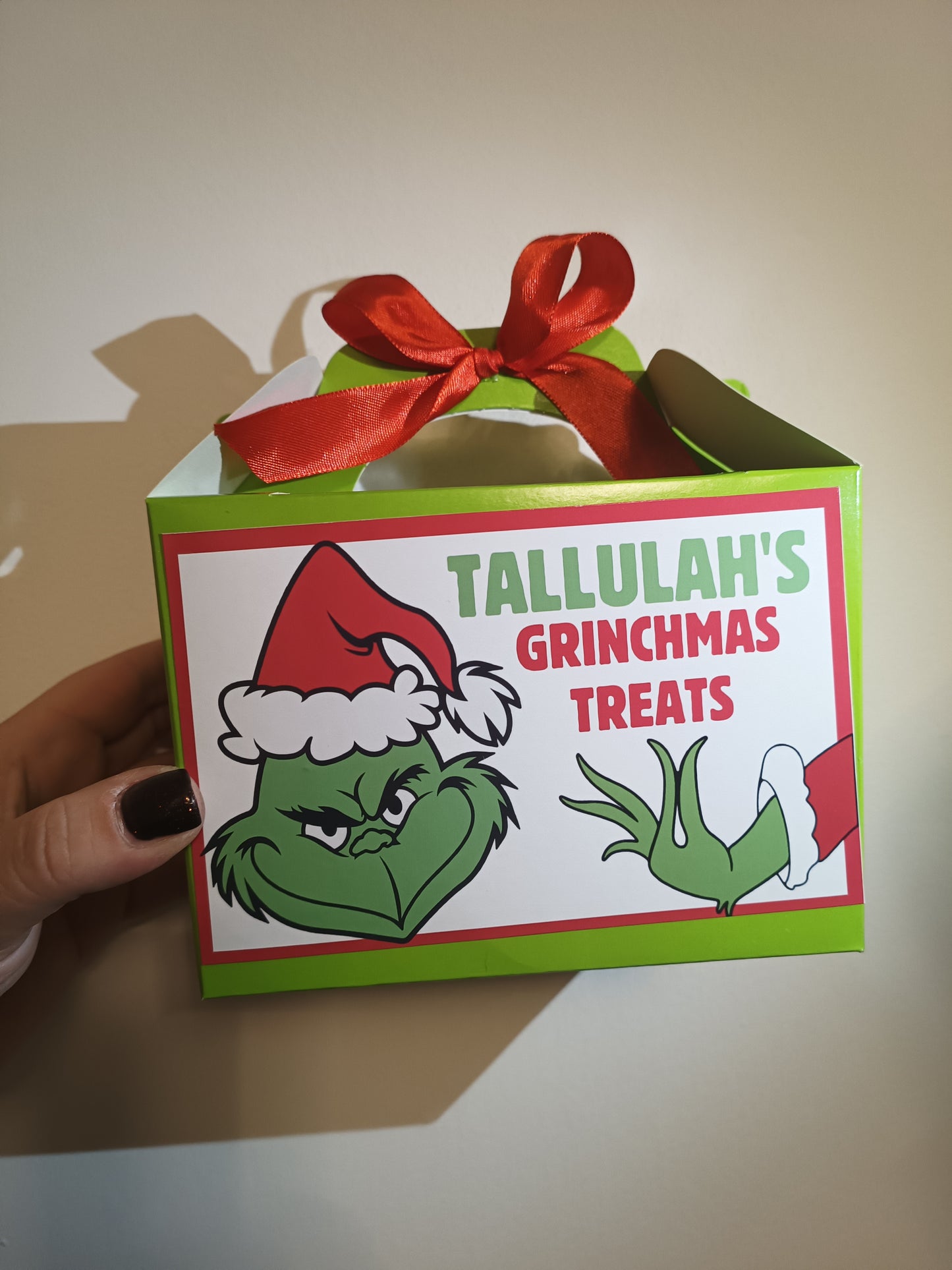 Christmas Party Boxes | Treat Boxes | Grinch Design | Christmas Eve Decor | Party Bags