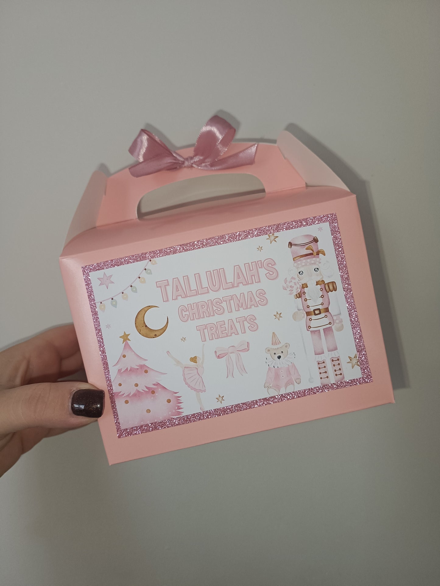 Christmas Party Box | Treat Box | Pink Nutcracker Design | Christmas Eve Box | Party Bags