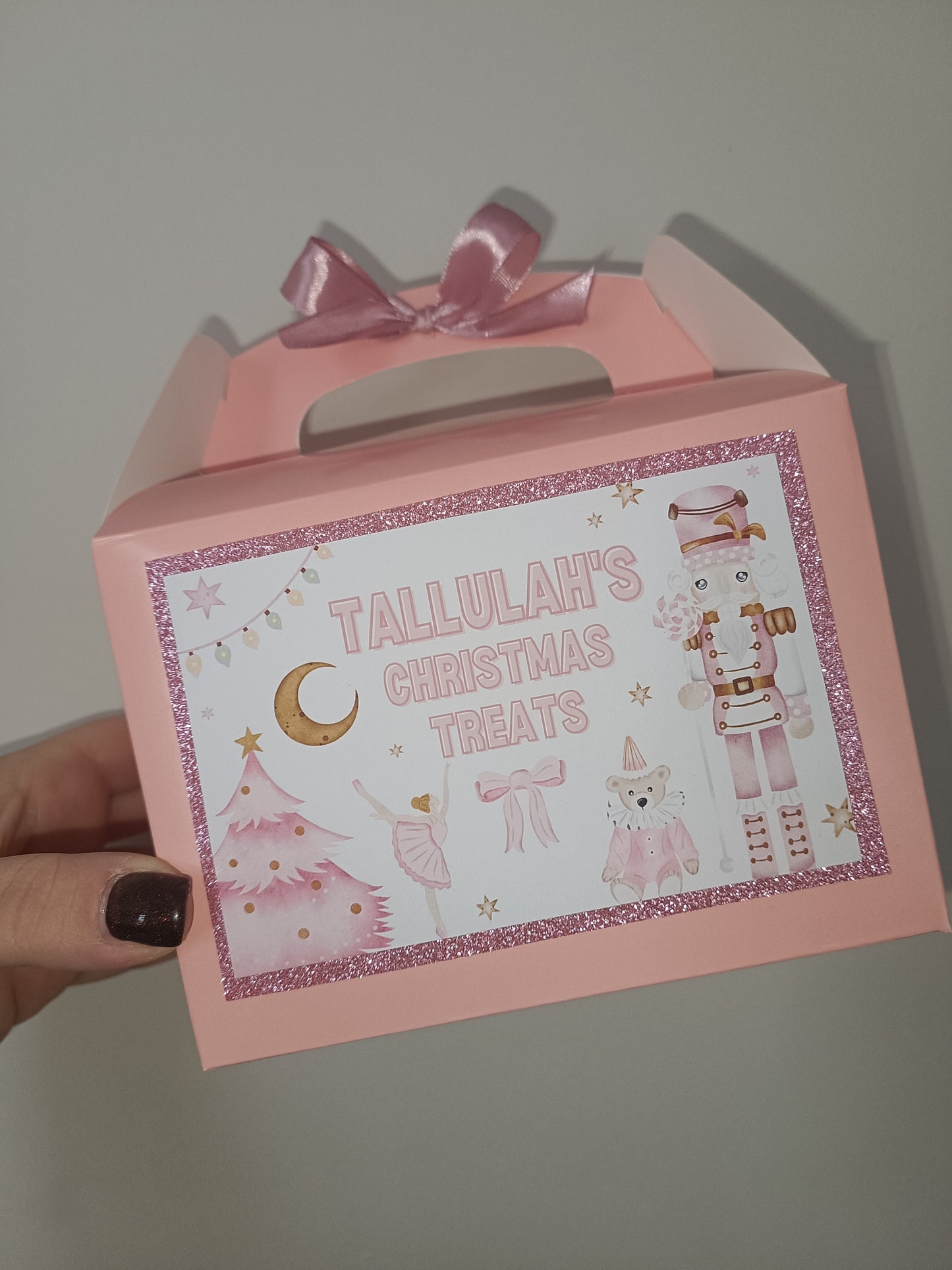 Christmas Party Box | Treat Box | Pink Nutcracker Design | Christmas Eve Box | Party Bags