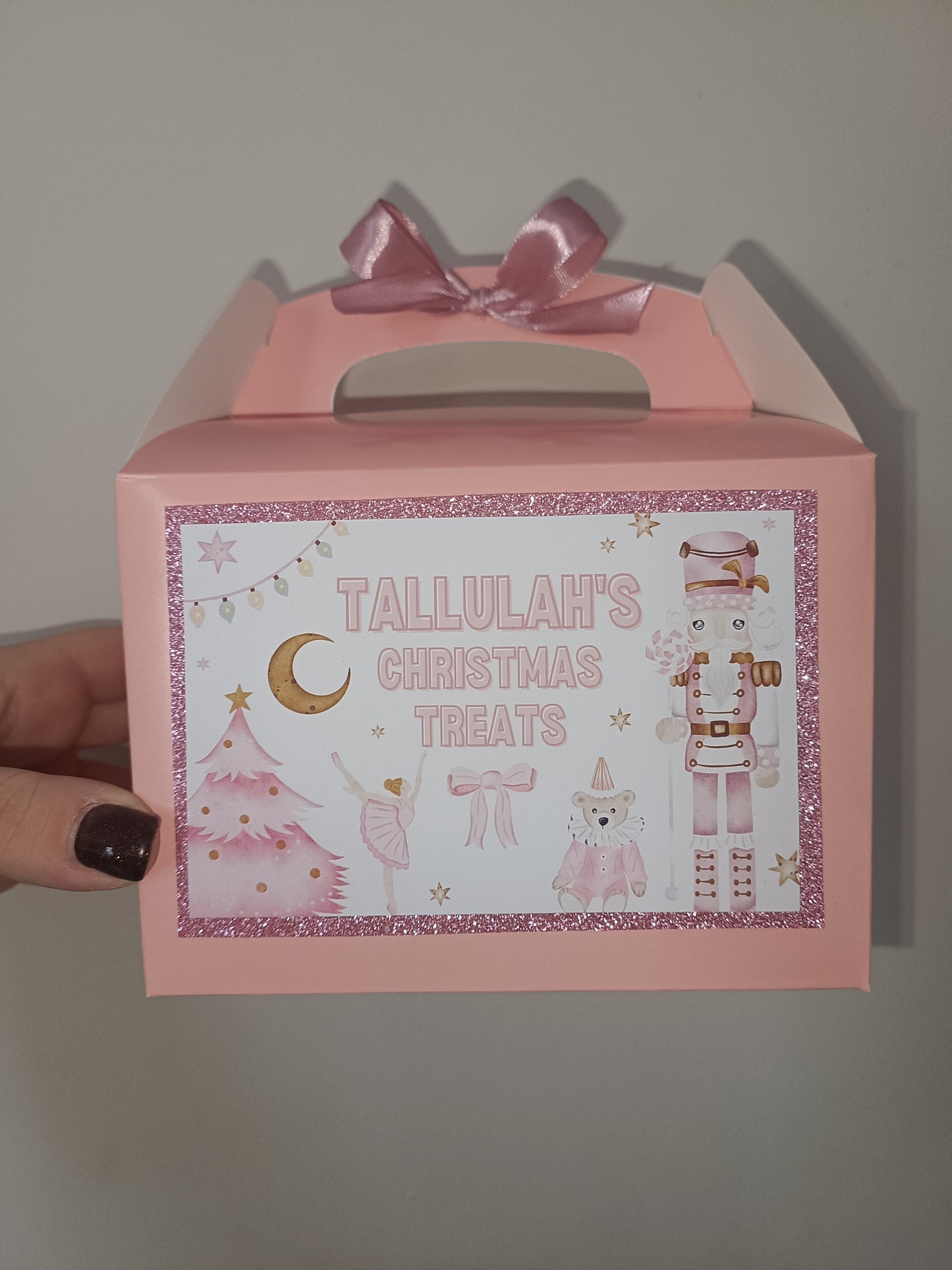 Christmas Party Box | Treat Box | Pink Nutcracker Design | Christmas Eve Box | Party Bags