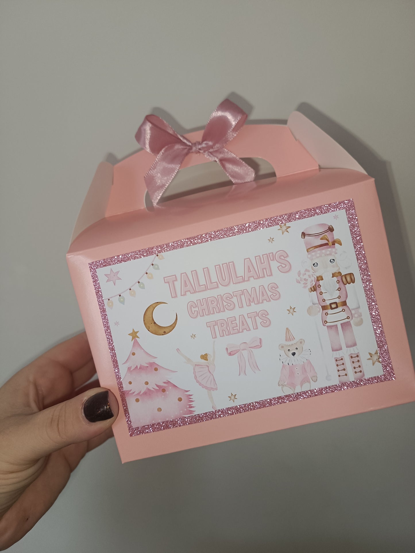 Christmas Party Box | Treat Box | Pink Nutcracker Design | Christmas Eve Box | Party Bags