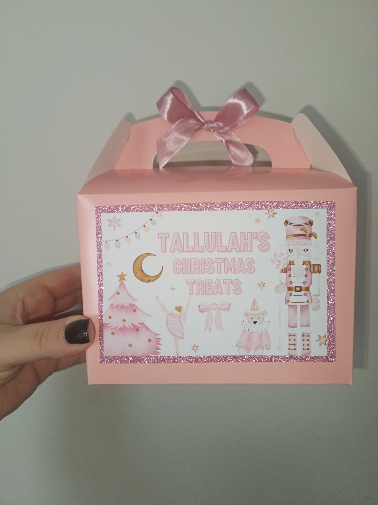 Christmas Party Box | Treat Box | Pink Nutcracker Design | Christmas Eve Box | Party Bags
