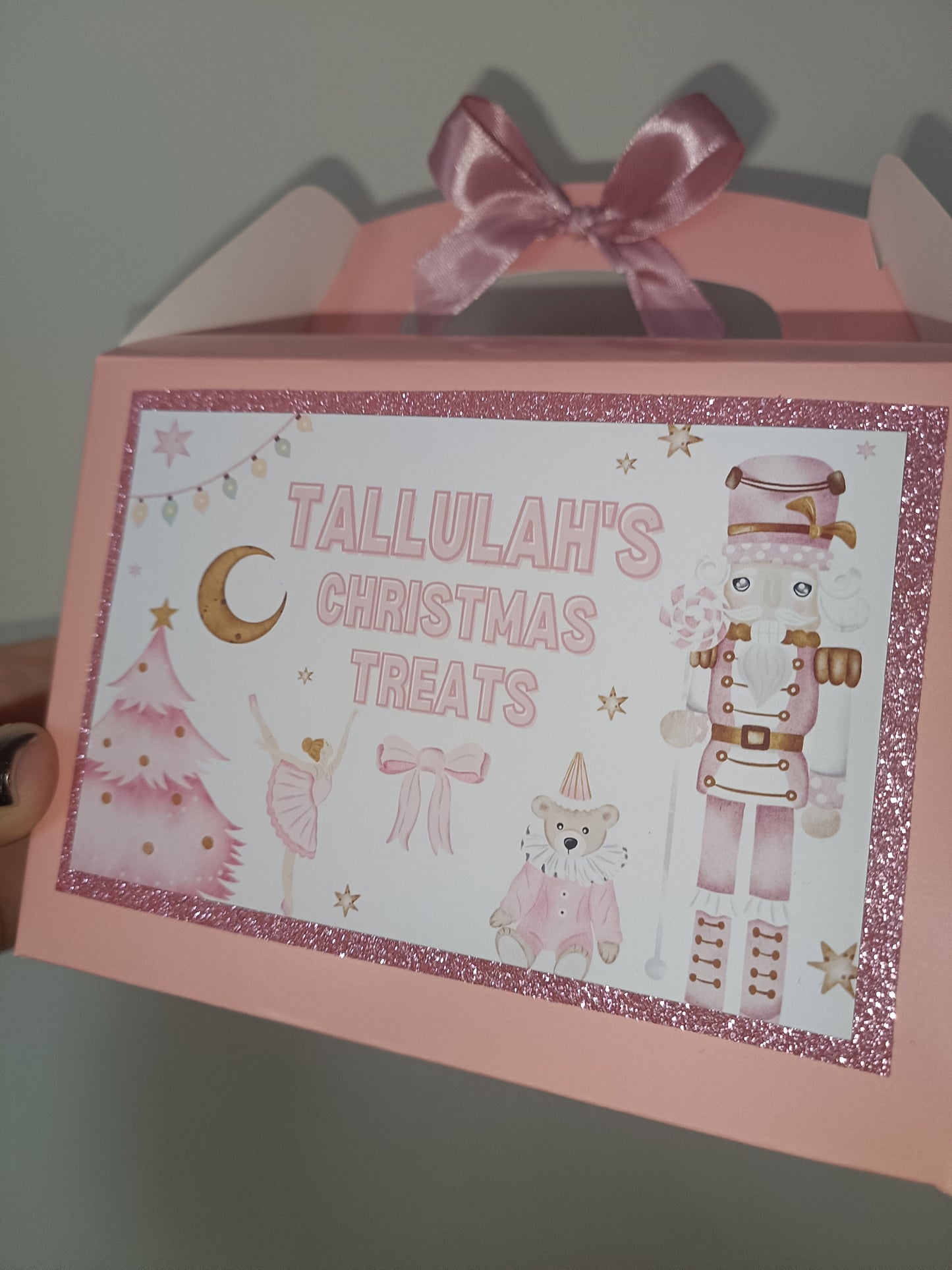 Christmas Party Box | Treat Box | Pink Nutcracker Design | Christmas Eve Box | Party Bags