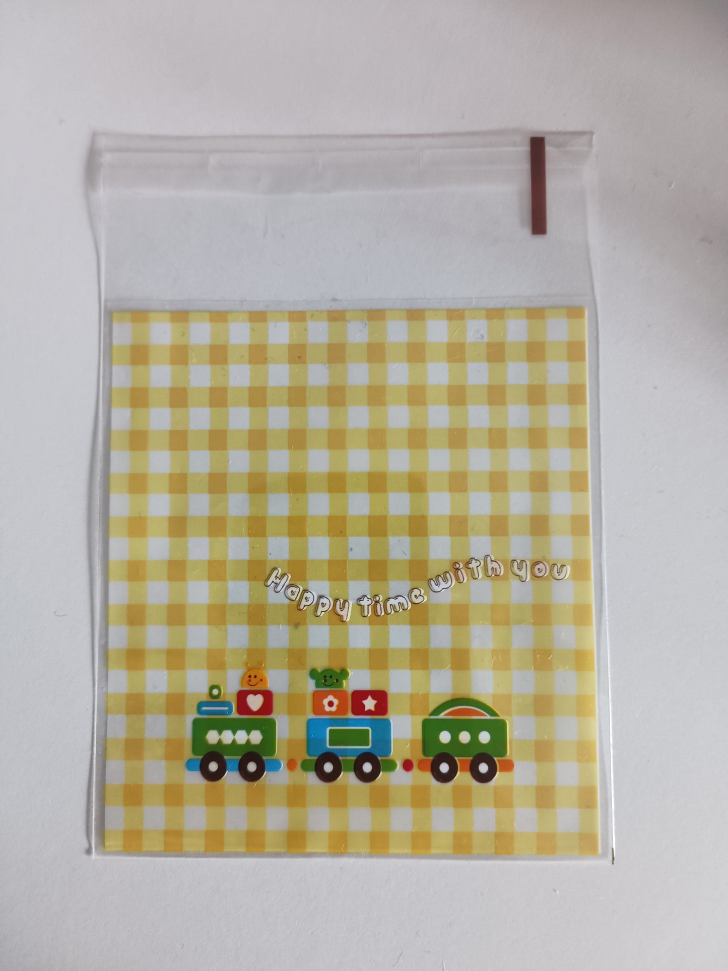 10 X train cellophane party treat bags