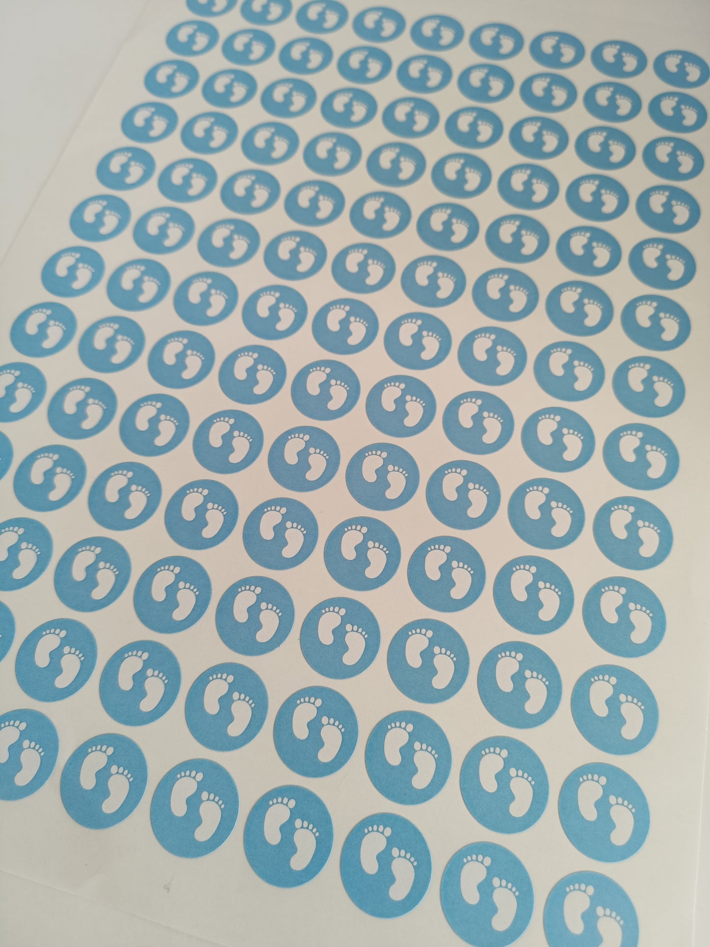 Blue Baby Footprint Stickers | Various Sizes | Baby Shower Party Stickers | Baby Shower Stickers