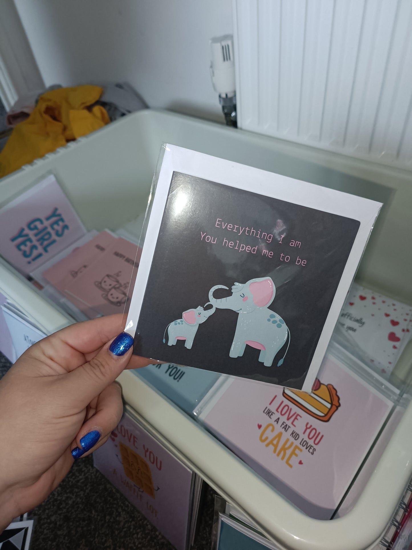 Mothers Day Card | Everything I Am You Helped Me To Be | Cute Elephant Card