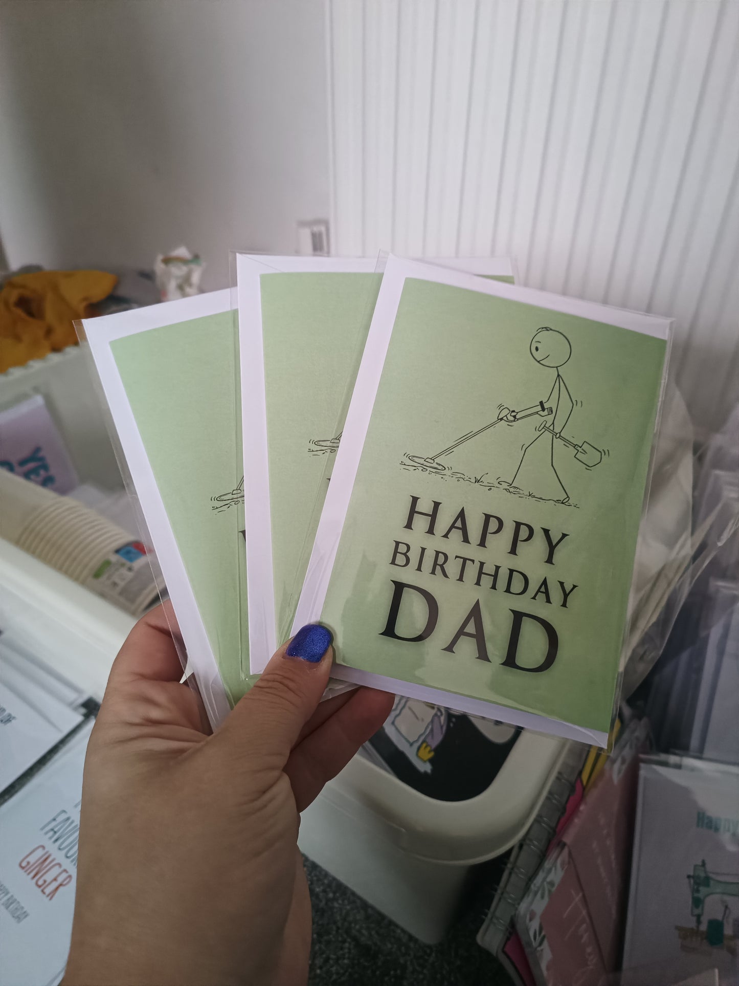 Dad Birthday Card | Metal Detectorist Card | Metal Detecting Hobby Card