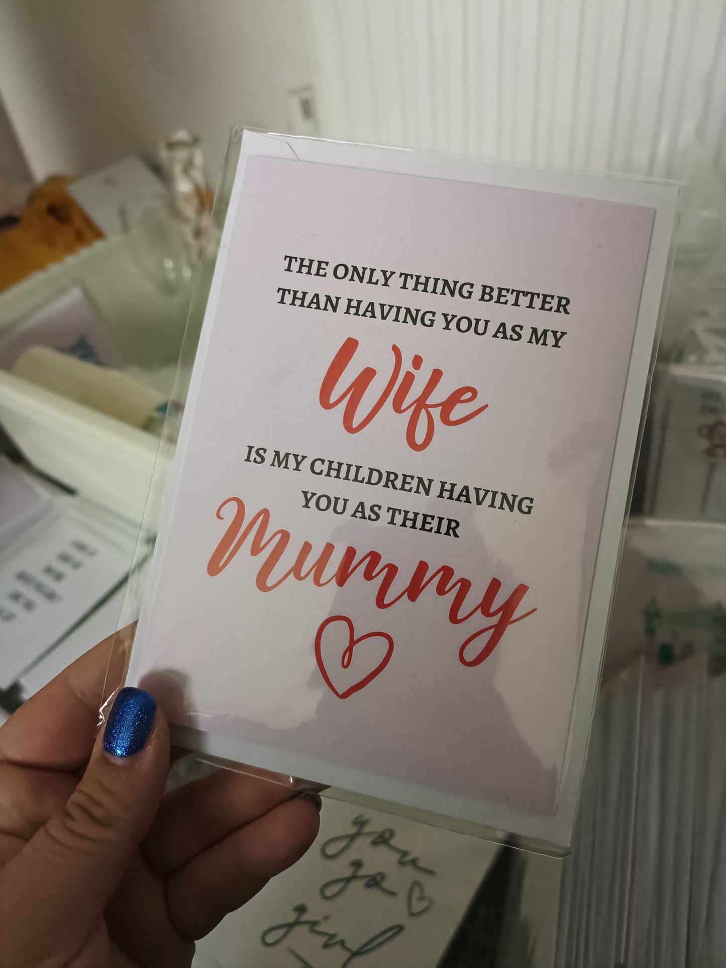 Mothers Day Card | Wife Mummy Card | Cute Card | Happy Mother's Day
