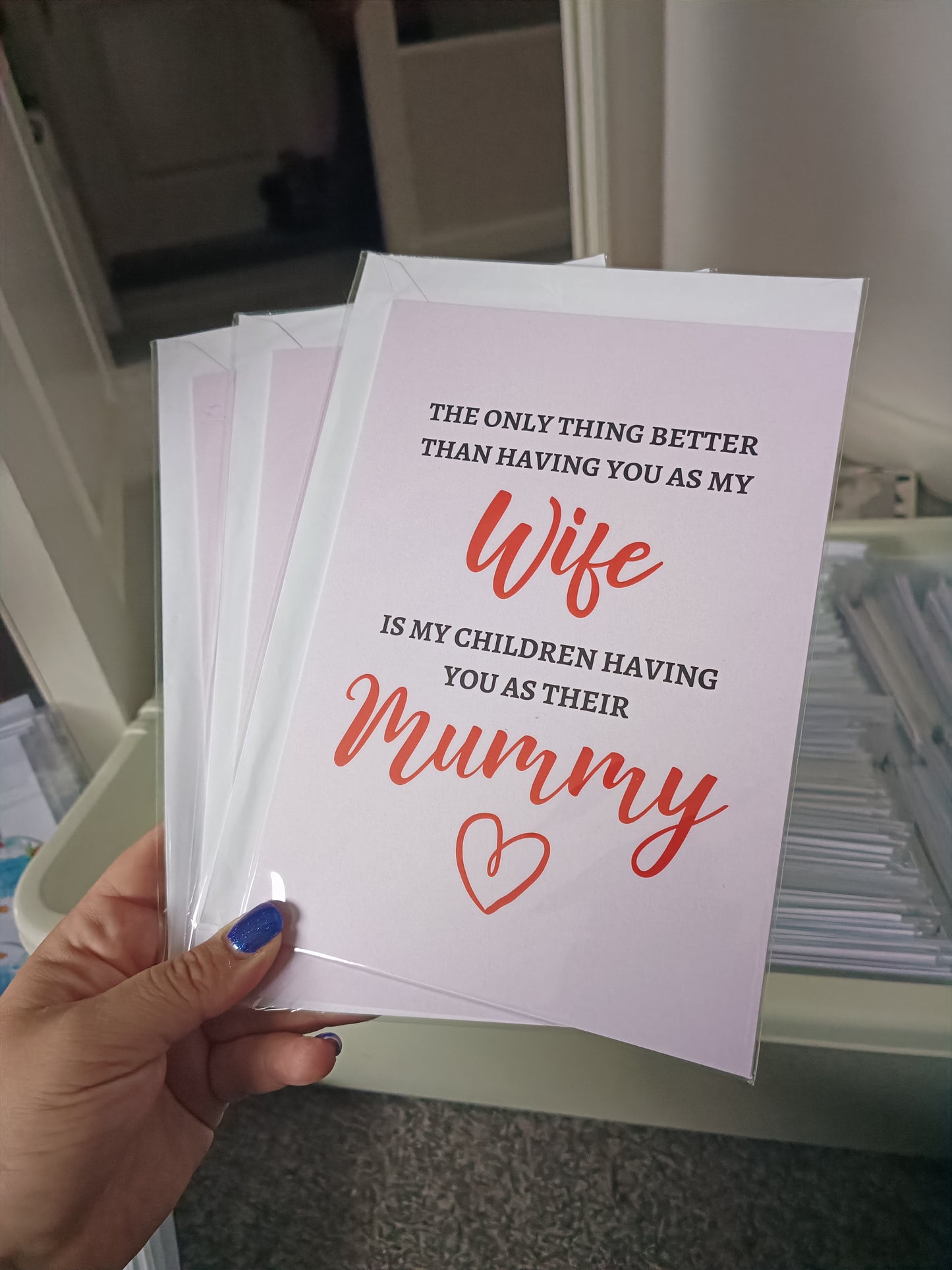Mothers Day Card | Wife Mummy Card | Cute Card | Happy Mother's Day