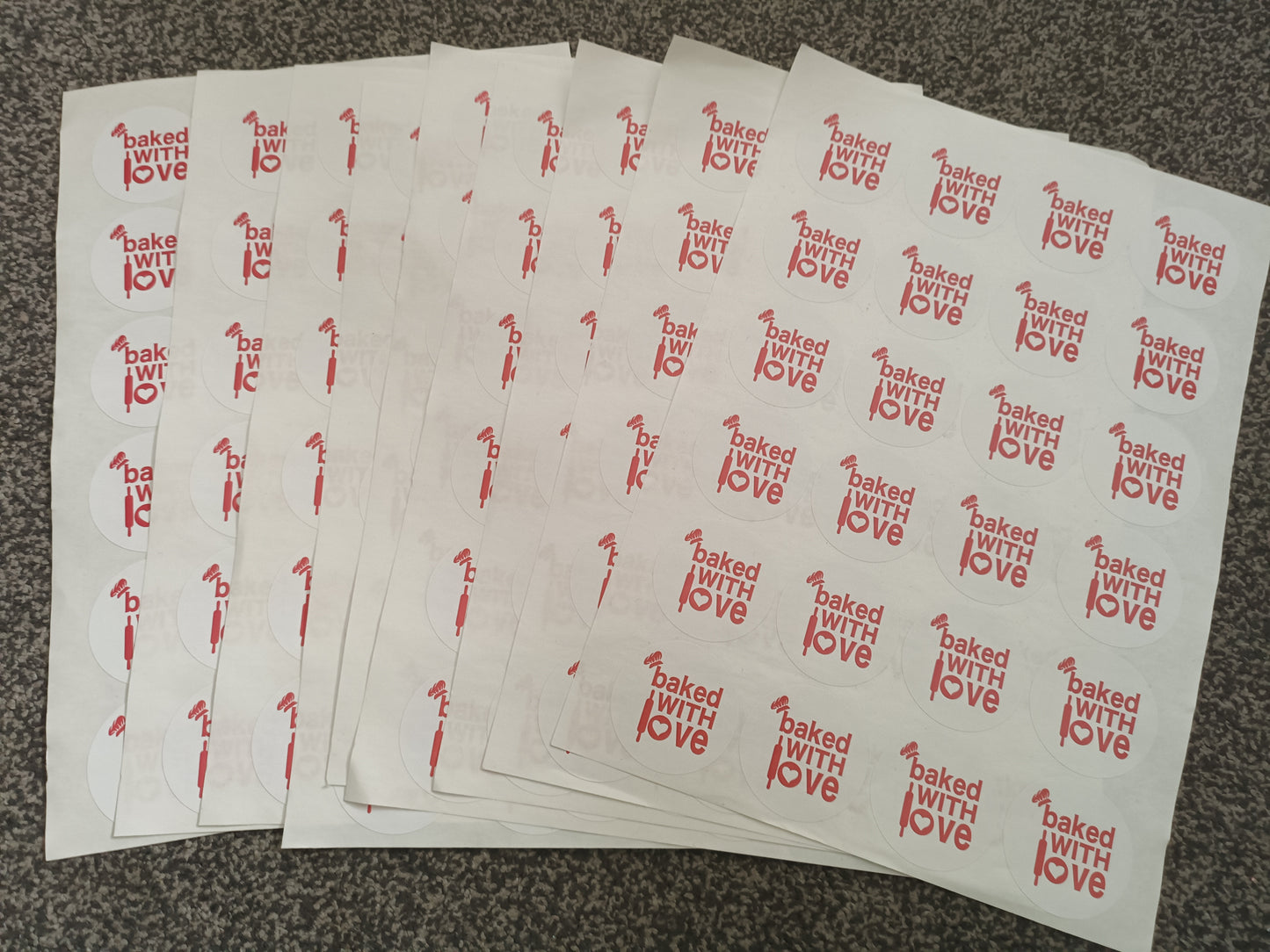 SALE - Baked with Love | Business Stickers | Sticker Sheet
