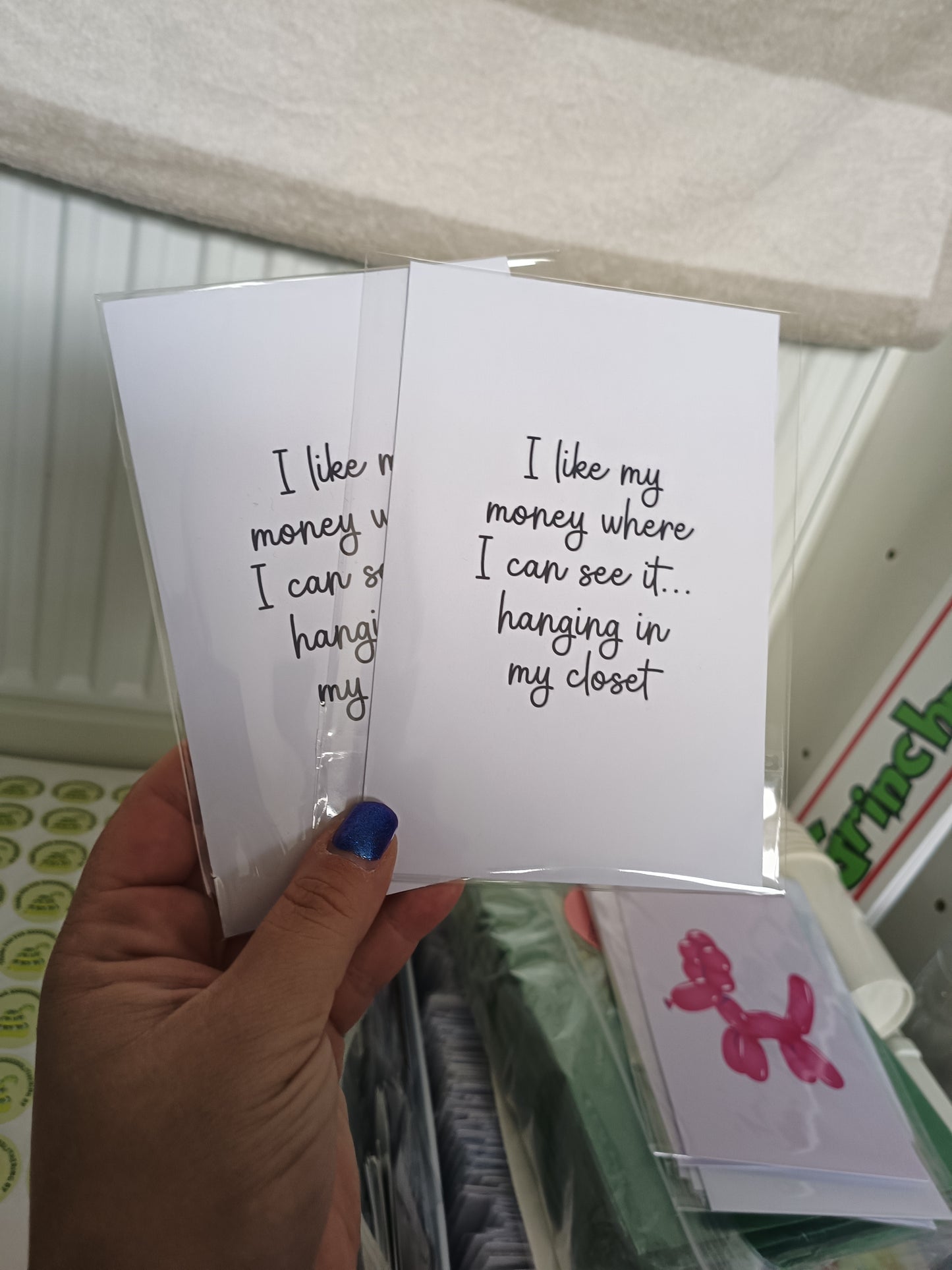 SALE | 6x4 I Like My Money Where I Can See It | Quote Print