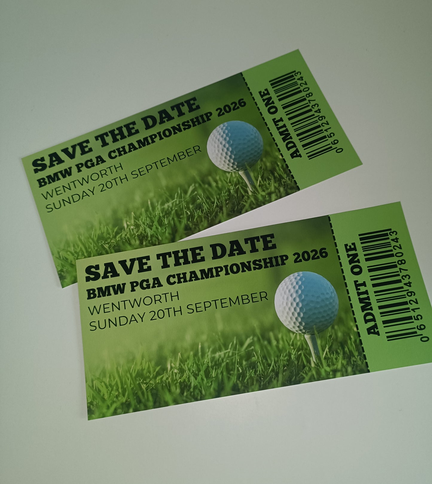 Surprise Ticket Print | Personalised Golf Day/Weekend Ticket Pass Voucher Membership | Gift Idea (Design 2)
