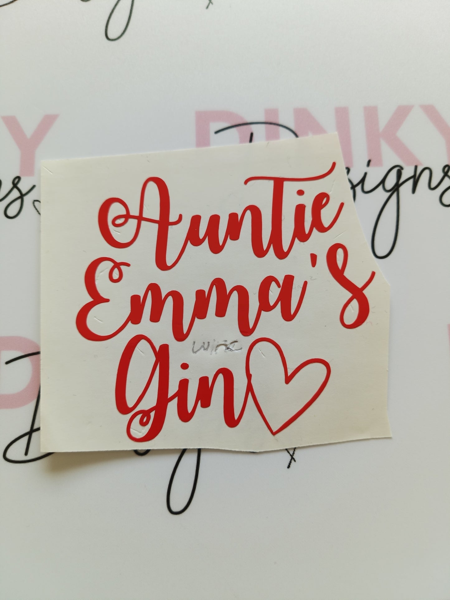 SALE | Auntie Emma's Gin Sticker | Vinyl Sticker | Gin Glass Label