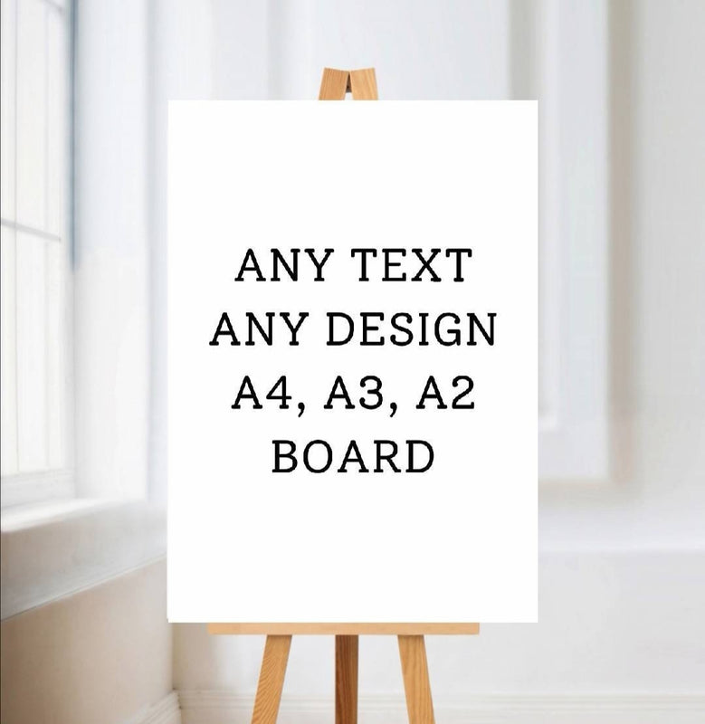 Custom Design Welcome Board Sign | Personalised Birthday, Christening, Baby Shower, Wedding, Event Board Sign | A4, A3, A2