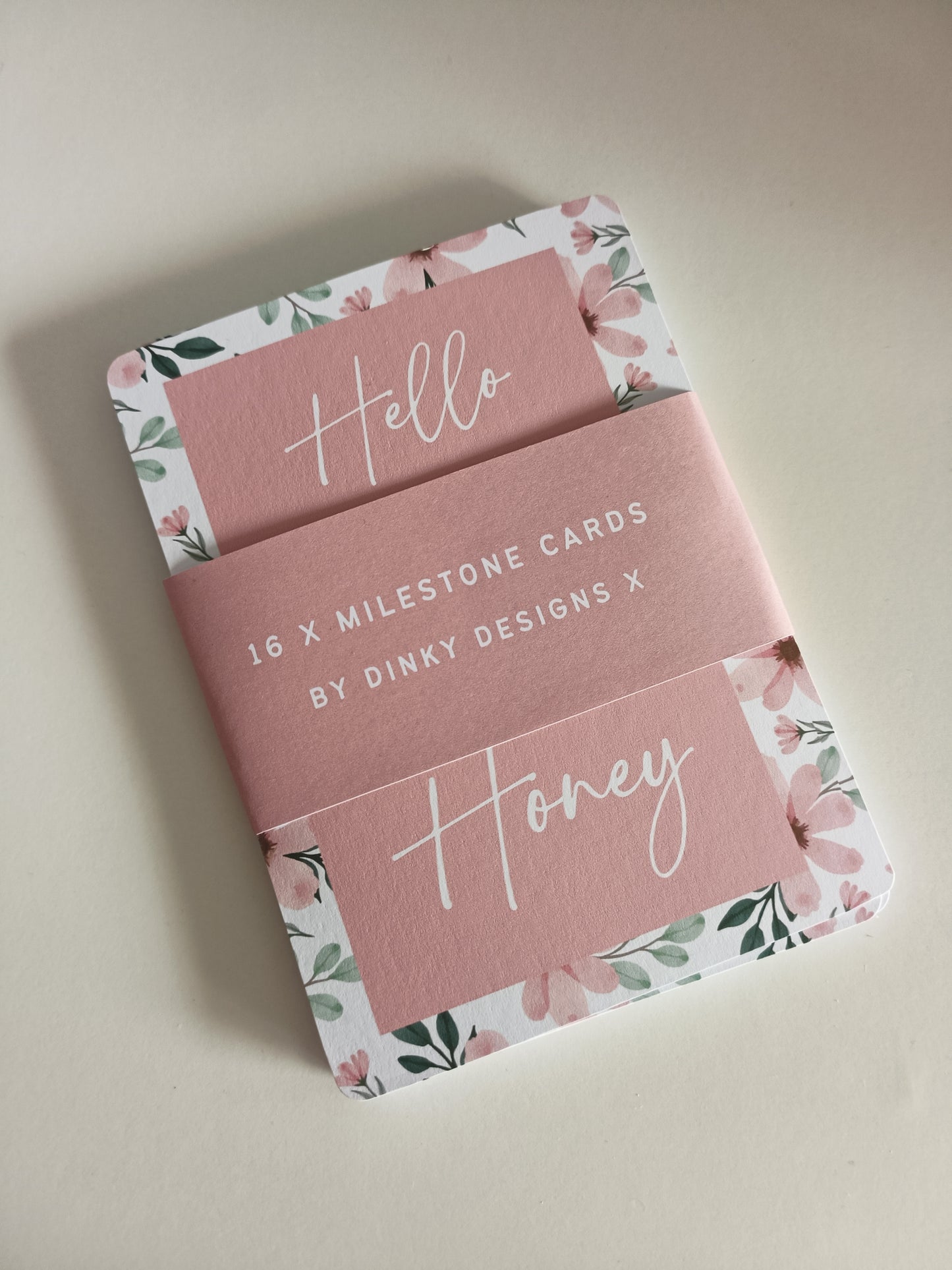 Milestone Cards | A6 Baby Milestone Cards | Pink Floral Theme | New Baby Gift Idea