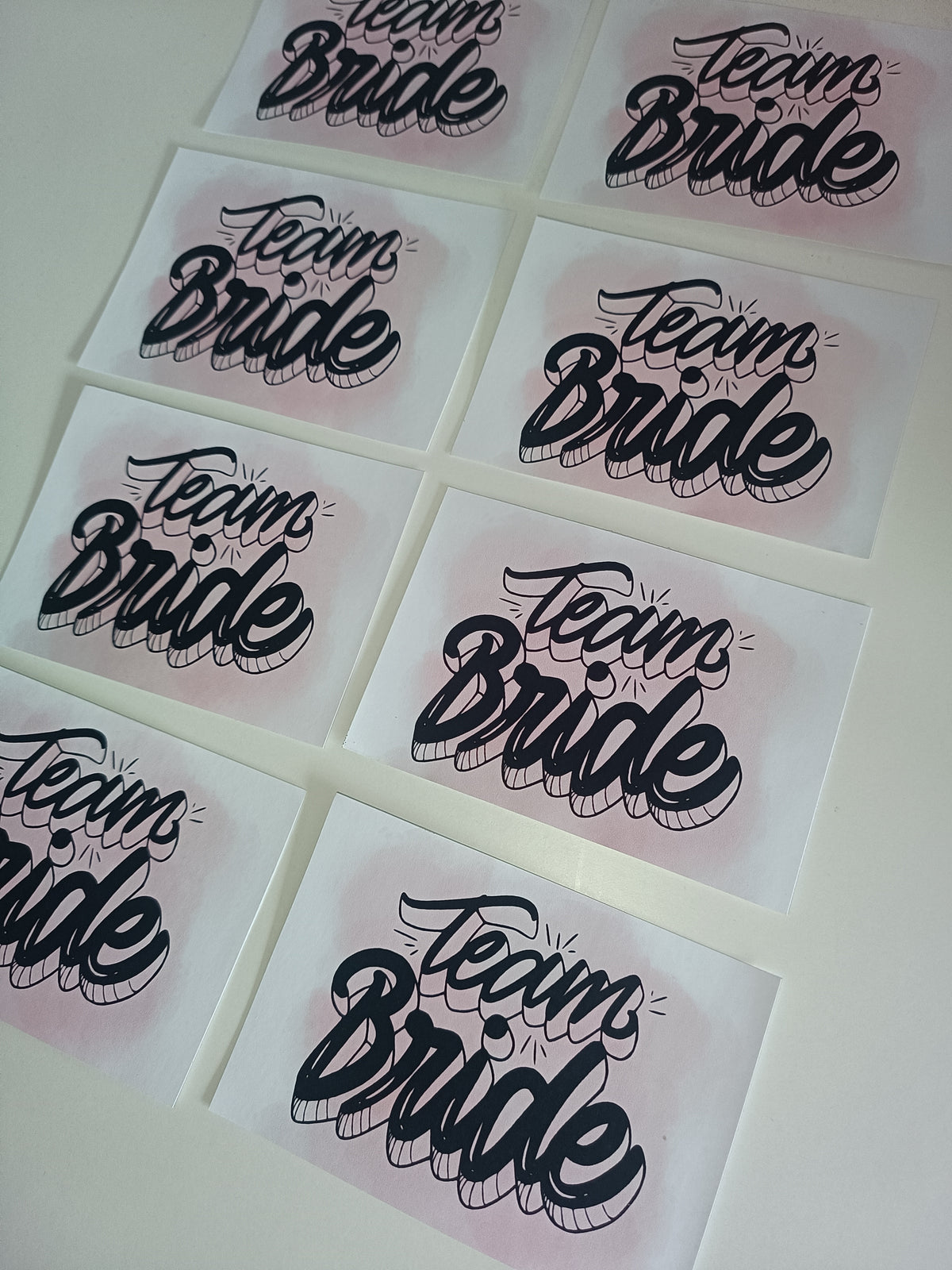 SALE - 8 x Team Bride Stickers