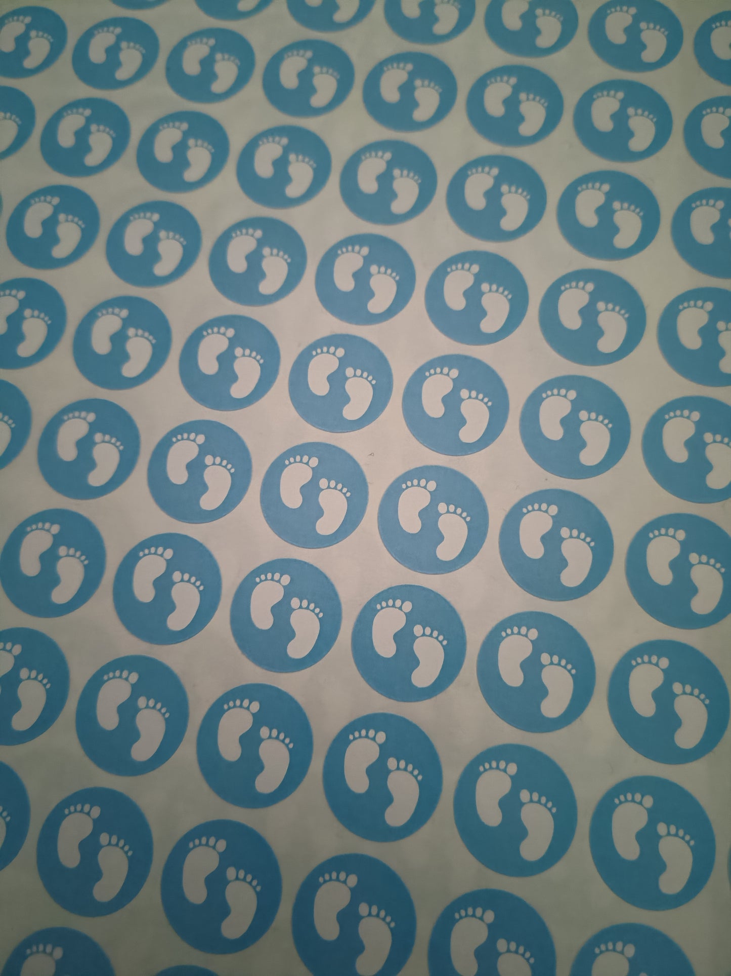 Blue Baby Footprint Stickers | Various Sizes | Baby Shower Party Stickers | Baby Shower Stickers
