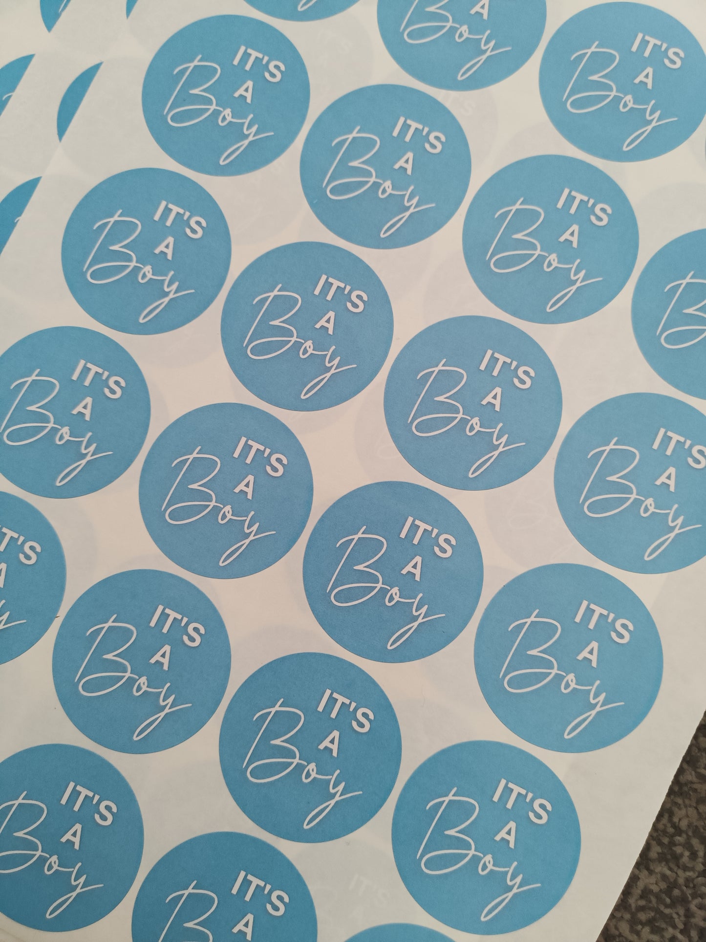 It's A Boy Stickers | Various Sizes | Baby Shower Party Stickers | Baby Boy Stickers