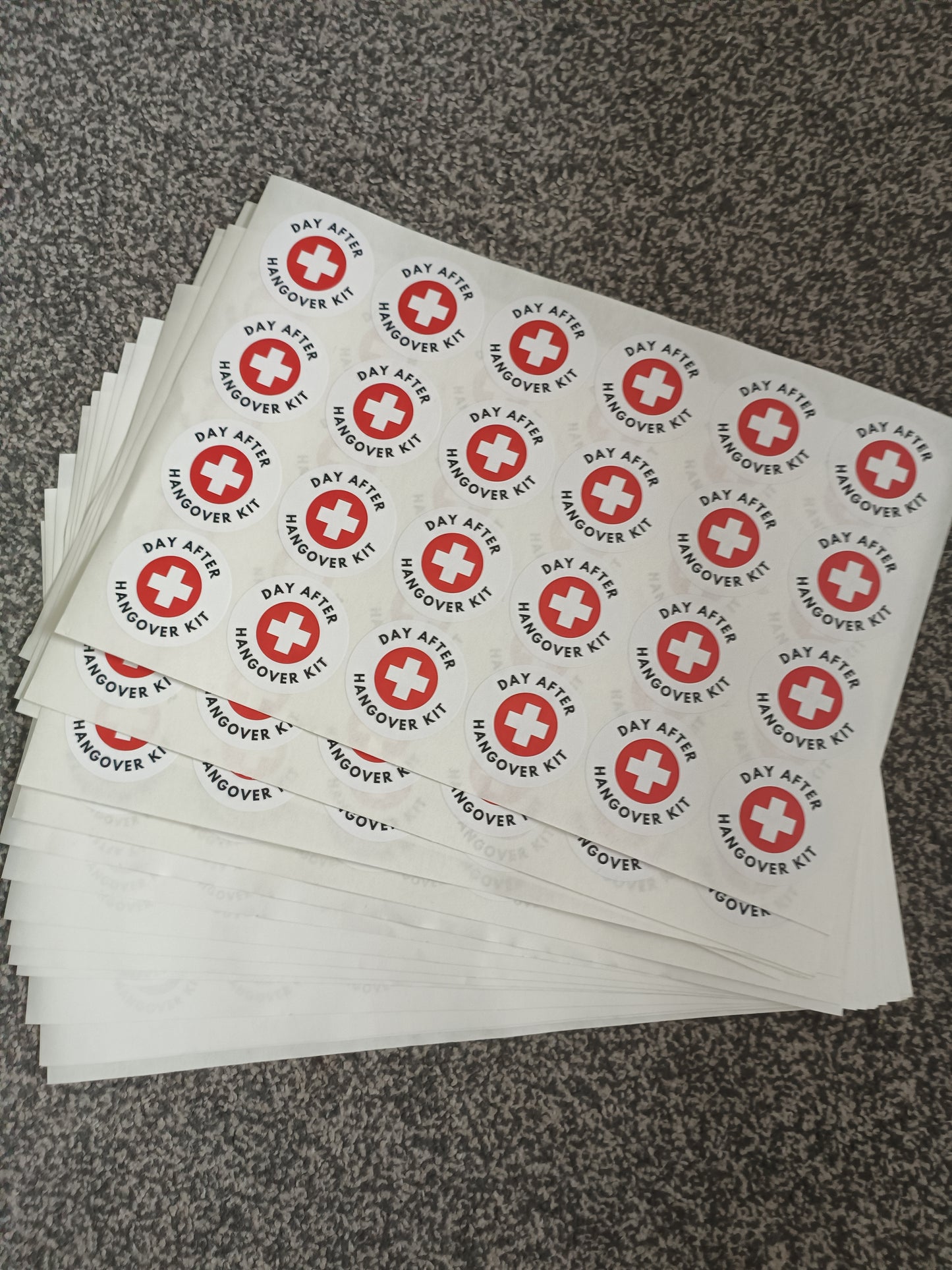 Hangover Kit Stickers | Bridal Stickers | Various Sizes | Bridal Party Supplies | Hen Party Stickers