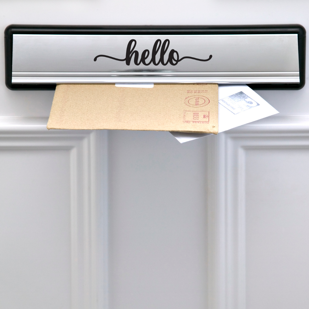 Letterbox Sticker | Hello | Vinyl Sticker | Sticker Decal
