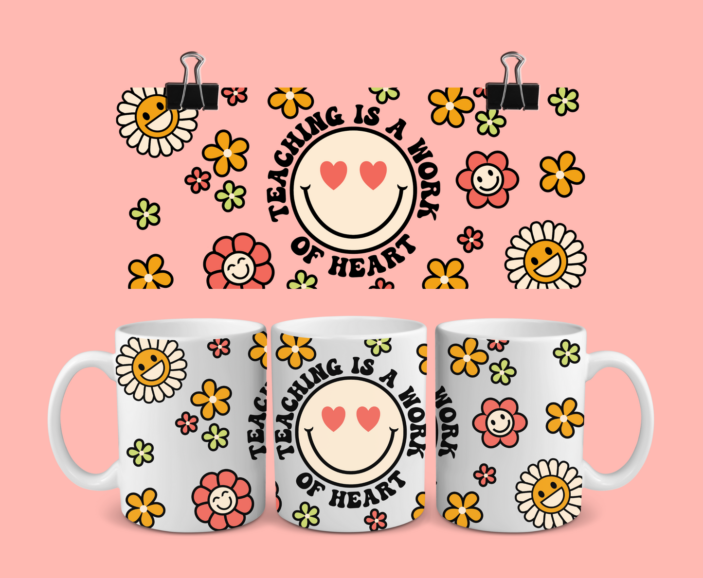 Teacher Mug | Teaching Is A Work Of Heart Mug | Gift Idea