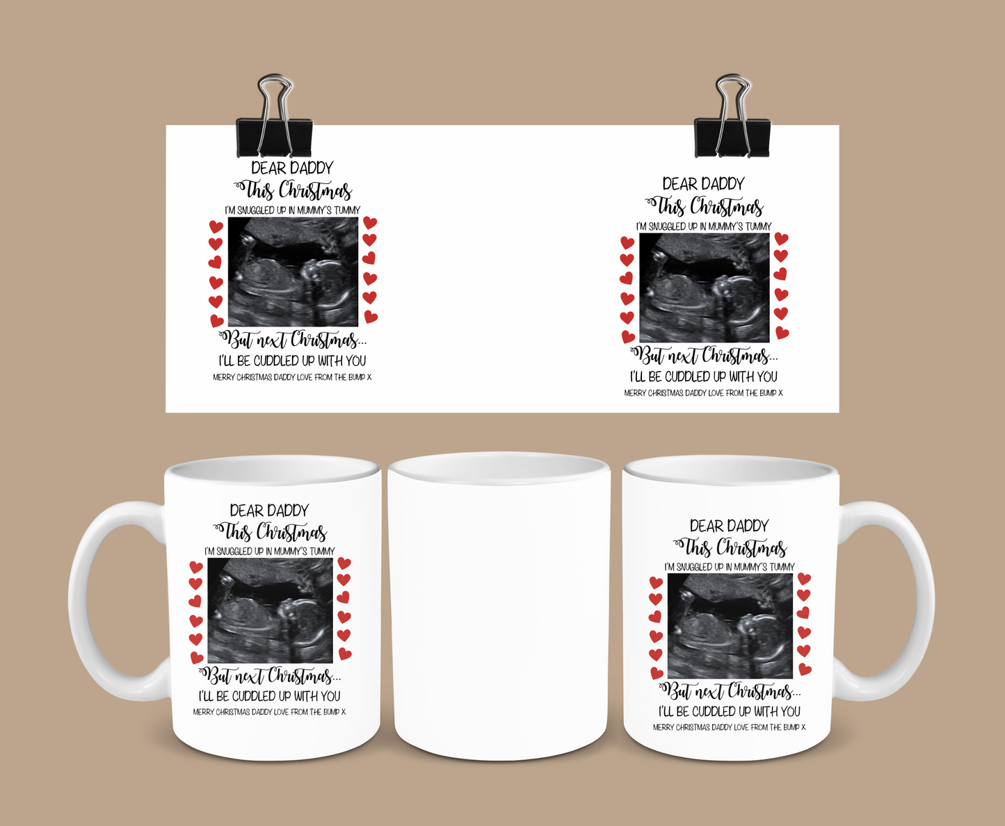 Daddy Mug | Scan Photo Christmas Baby Mug | Gift Idea