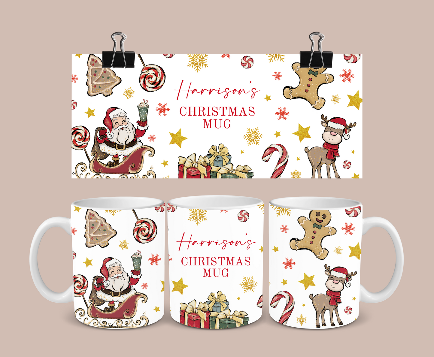 Christmas Mug | Personalised Santa Mug | Gift Idea
