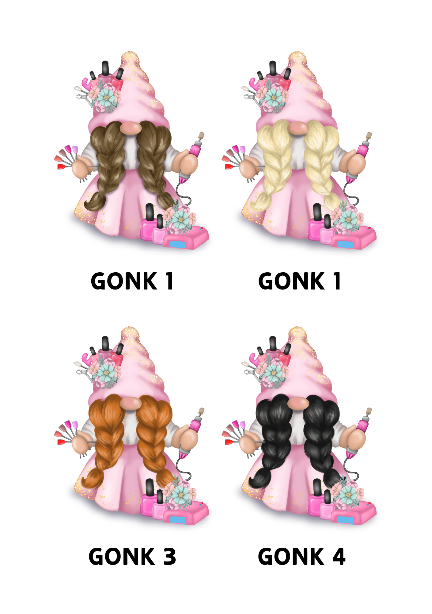 Christmas Card | Nail Tech Christmas Card | Gonk Thank You Card | Merry Christmas Nail Technician