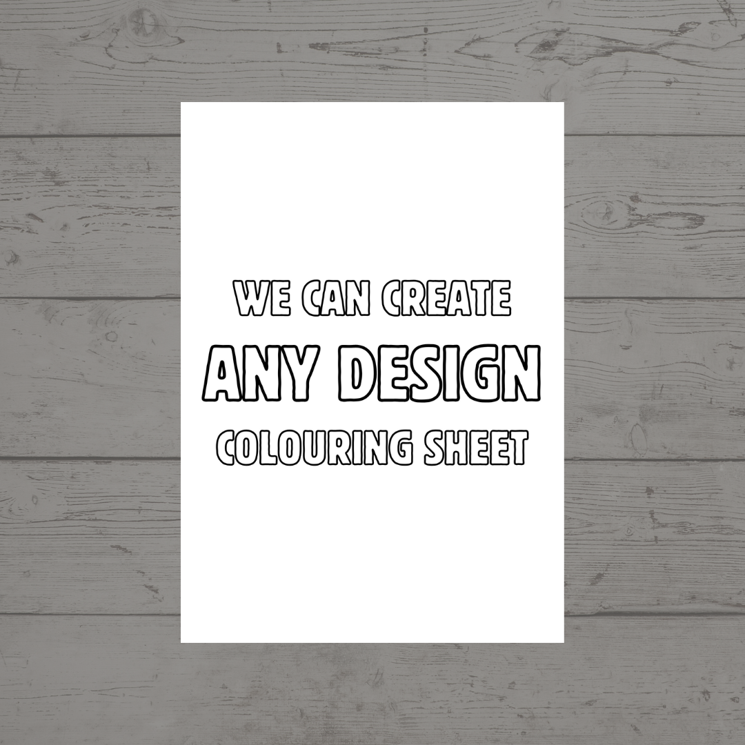 ANY DESIGN | A6 Colouring Sheets | Custom Design | Party Bag Favours
