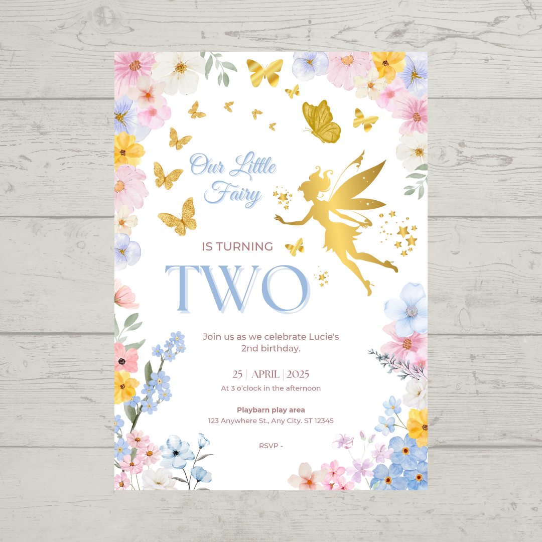 Fairy Party Invitations | A6 Invites | Fairy Theme Invitations | Party Invitations