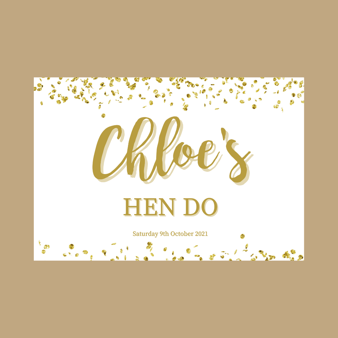 Rectangle Stickers | Gold & White Glitter Effect Party Stickers | Birthday, Baby Shower, Christening, Wedding, Engagement, Hen Party Stickers | Party Bag Stickers