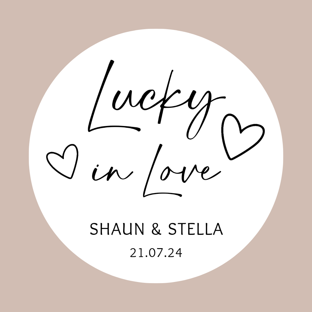 Wedding Stickers | Lucky In Love Stickers | Scratch Card Wedding Stickers