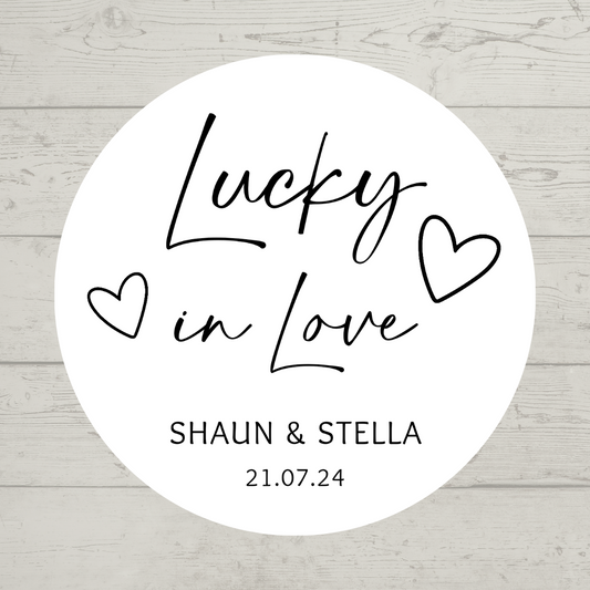 Wedding Stickers | Lucky In Love Stickers | Scratch Card Wedding Stickers