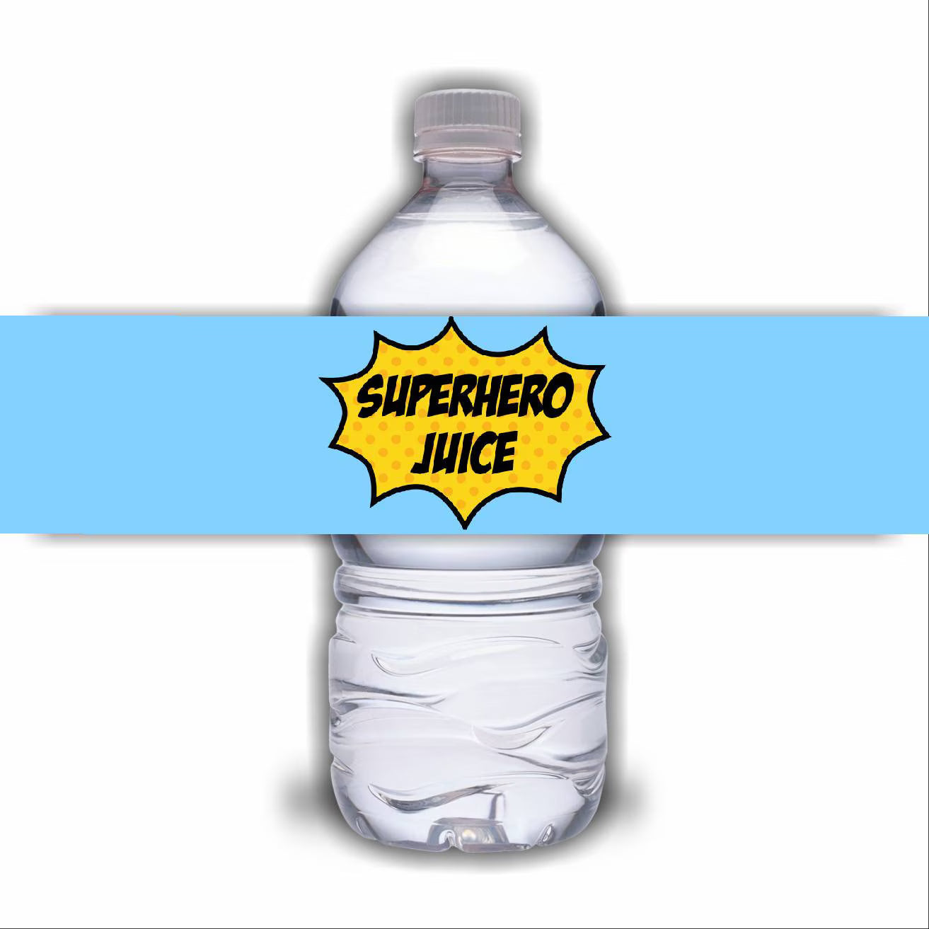 Juice Bottle Labels | Personalised Superhero Party Juice Labels | Water Bottle Stickers | Superhero Party | Party Stickers