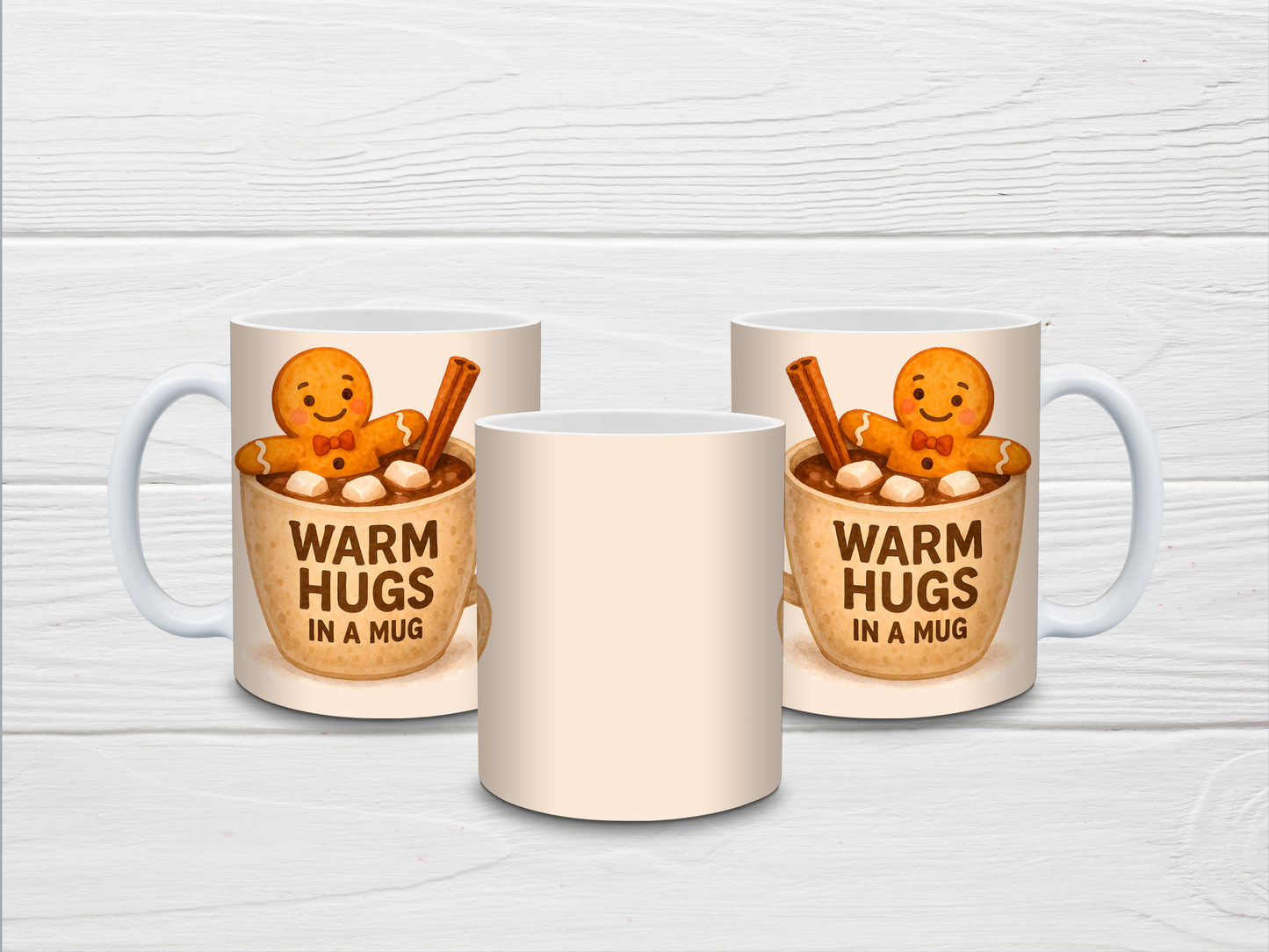 Christmas Mug | Warm Hugs In A Mug Mug | Gingerbread Mug | Gift Idea