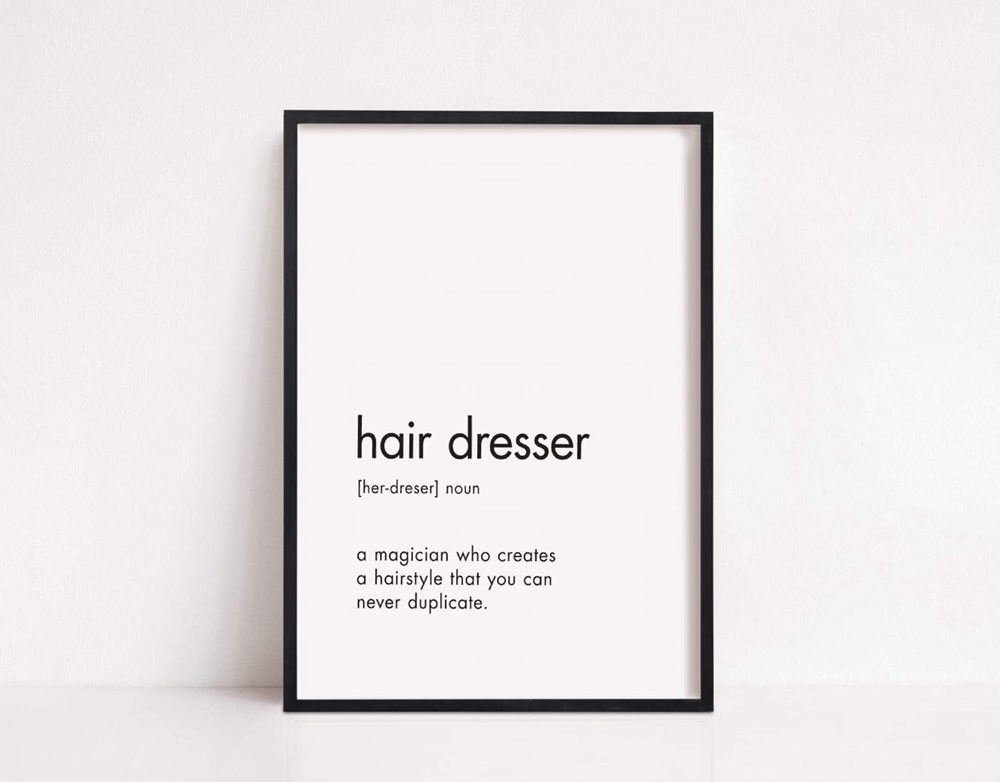 Salon Print | Hairdresser Noun | Hairdressing Print - Dinky Designs
