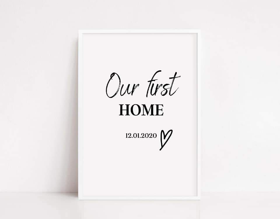 Home Print | Our First Home | Personalised Print - Dinky Designs