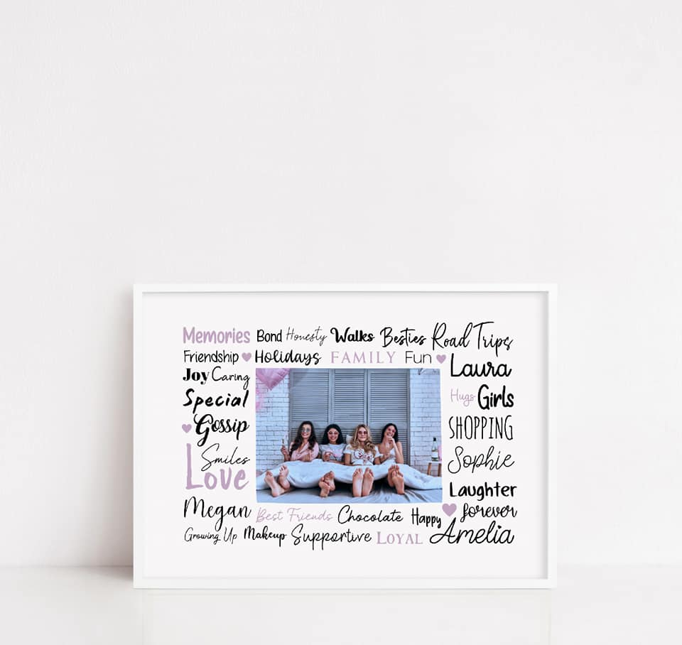 Friendship Print | Personalised Friendship Memories | Personalised Print | Friend Gift - Dinky Designs