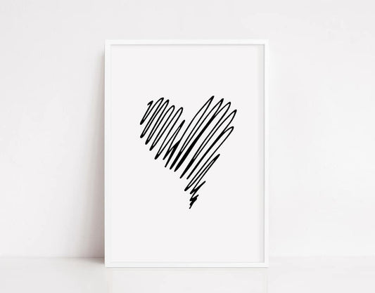 Heart Print (Design 2) | Image Print | Clipart Print - Dinky Designs