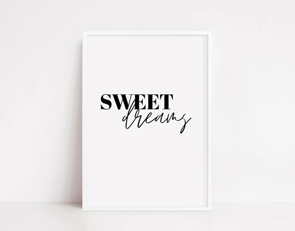 Bedroom Prints | Good Night, Sweet Dreams | Set Of 2 Prints - Dinky Designs
