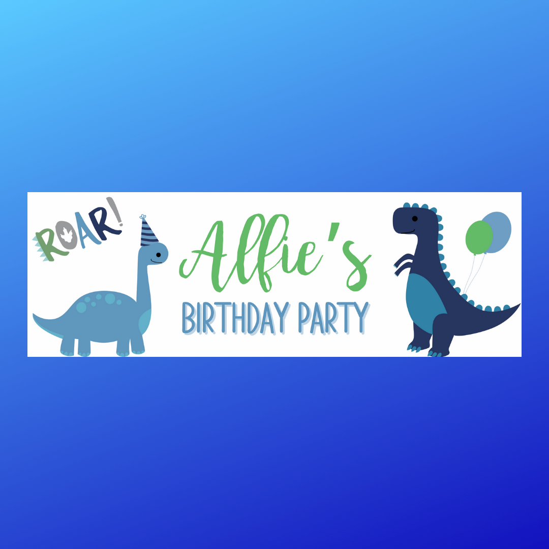 Dinosaur Banner | Personalised Dinosaur Birthday Party Banner | Dinosaur Birthday Party Theme
