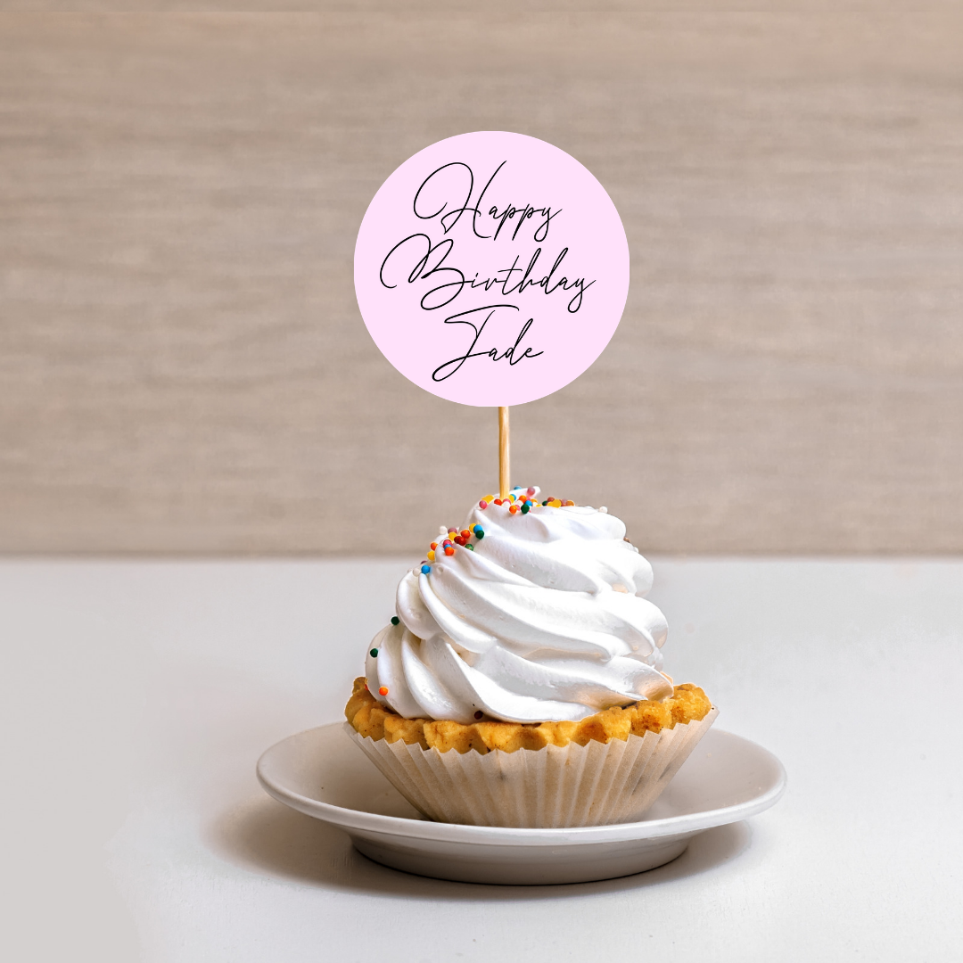 Personalised Cupcake Toppers | Personalised Name | Party Decorations | Cake Decor