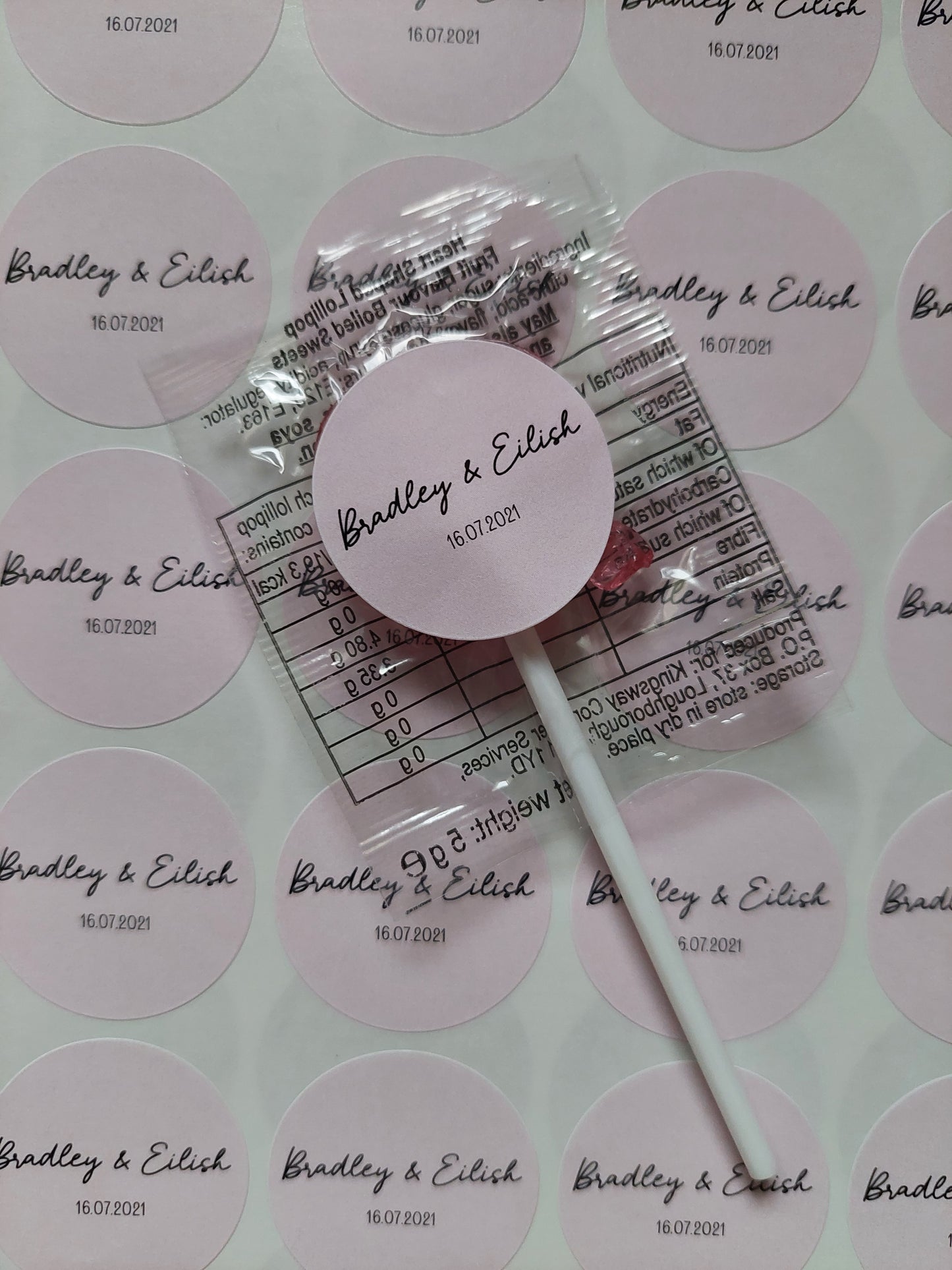 STICKERS ONLY | Personalised Wedding/Engagement Lollipop Stickers | Personalised Sweets Stickers | Wedding Engagement Party Favours