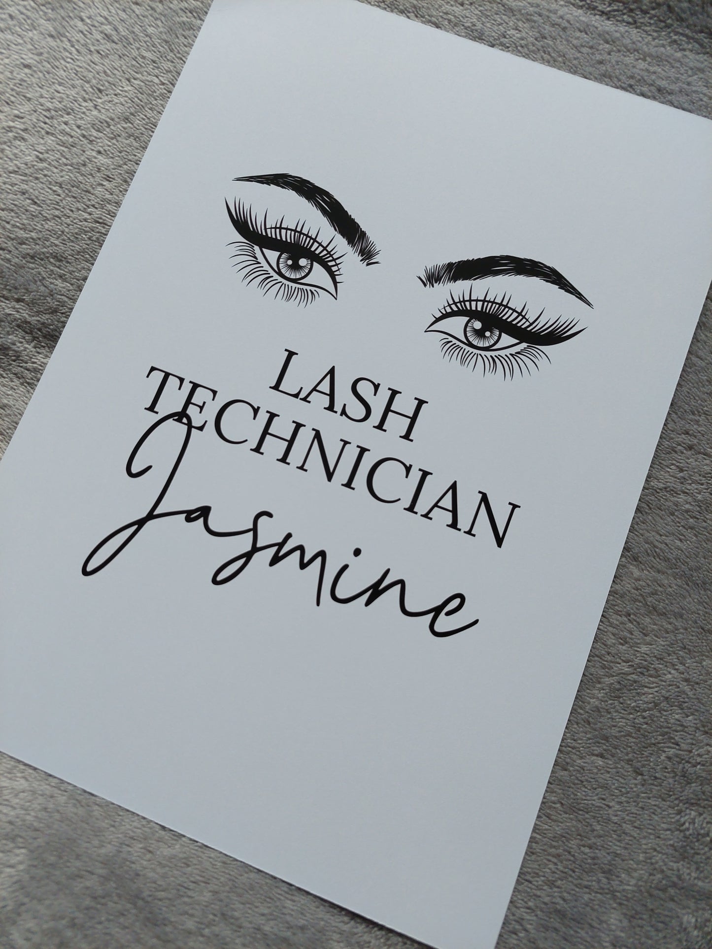 Salon Print | Personalised Lash Technician | Eyelash Print