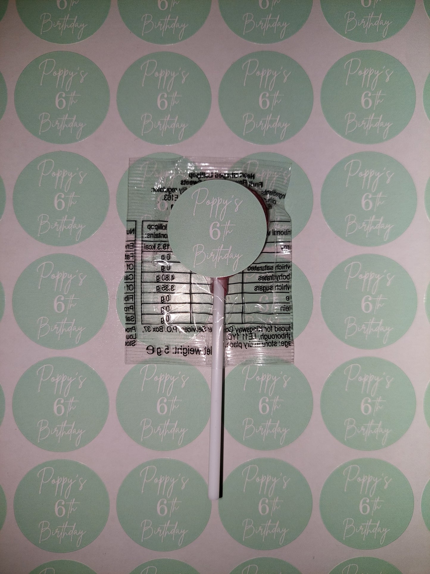 STICKERS ONLY | Personalised Children's Birthday Lollipop Stickers | Lollipop Stickers | Personalised Sweets | Party Favours