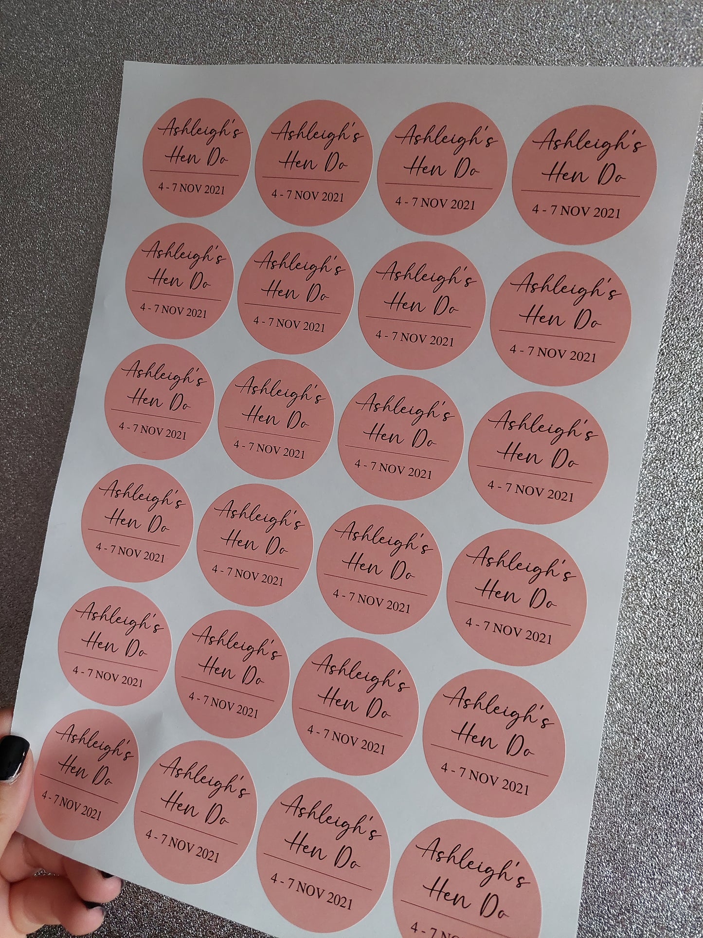 Hen Party Stickers | Sticker Sheet 45mm Circles | Party Stickers | Circle Stickers | Sticker Sheet